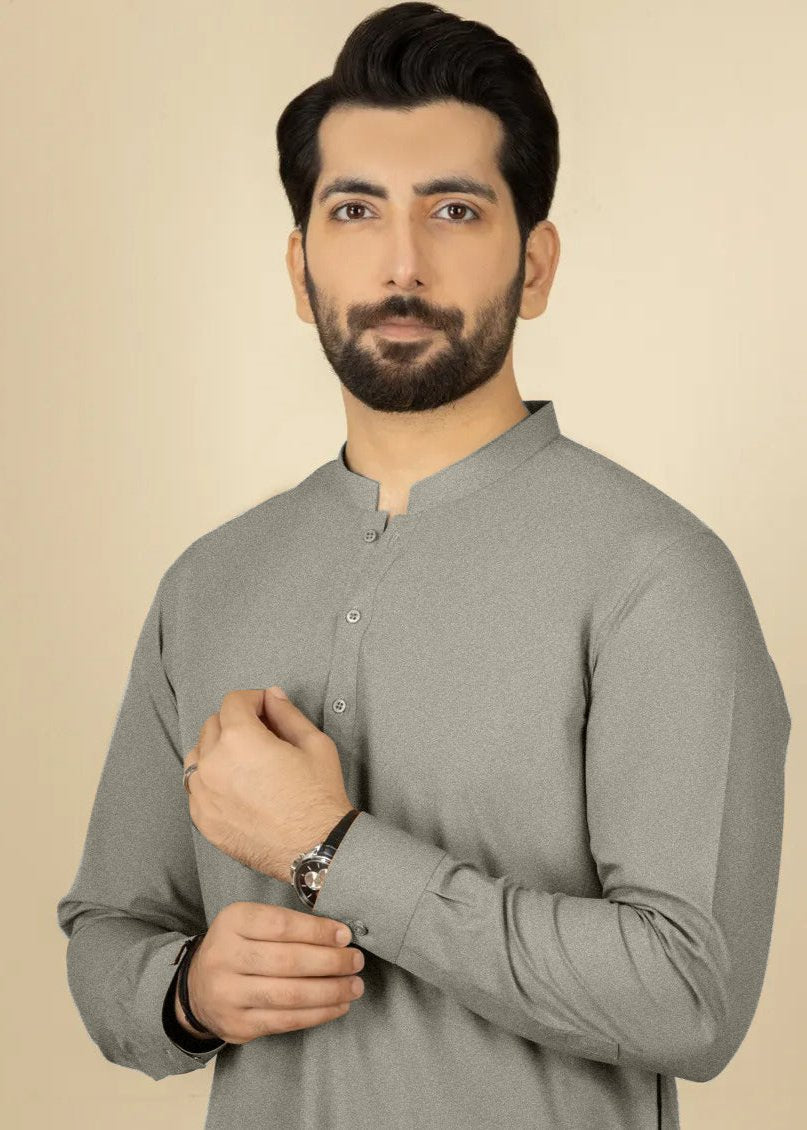 GRAPHITE GRAY SHADE | WOOL UNSTITCHED MEN SUIT