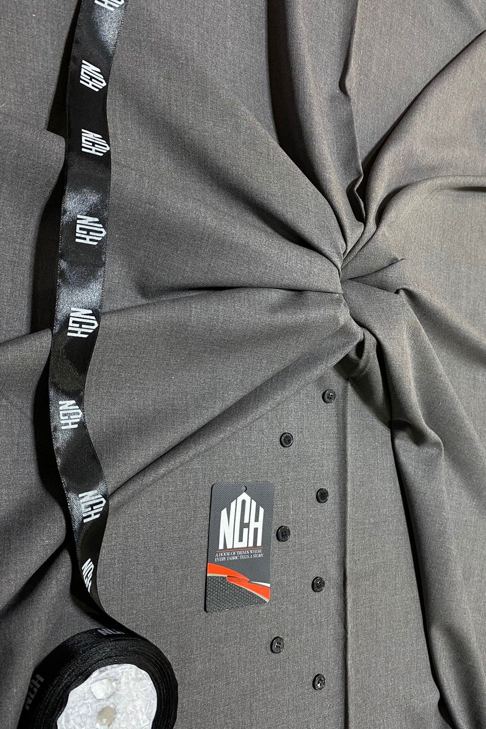 CHARCOAL GRAY SHADE | WOOL UNSTITCHED MEN SUIT