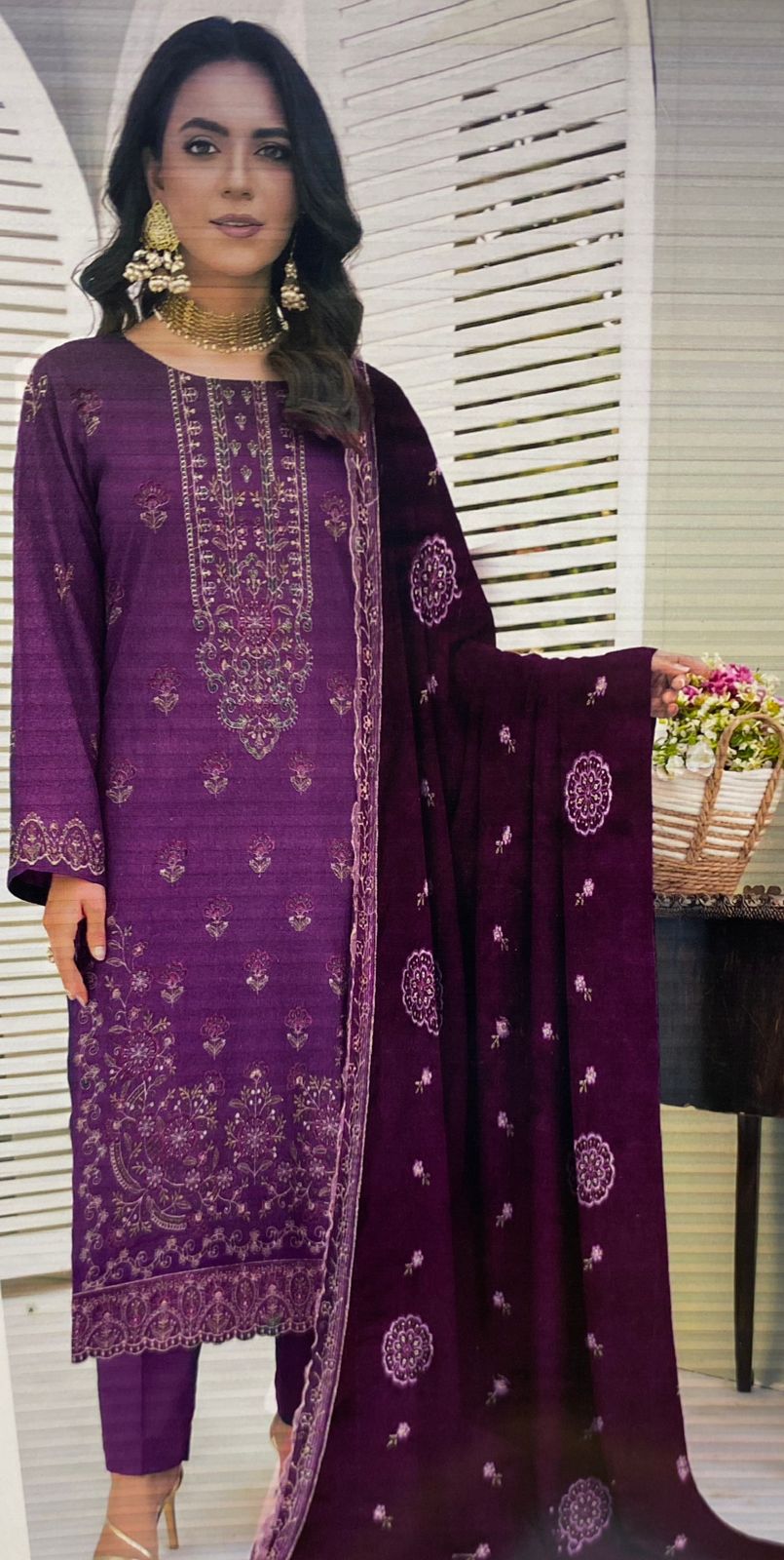 Fully embroidered ladies suit by Sobia Waseem