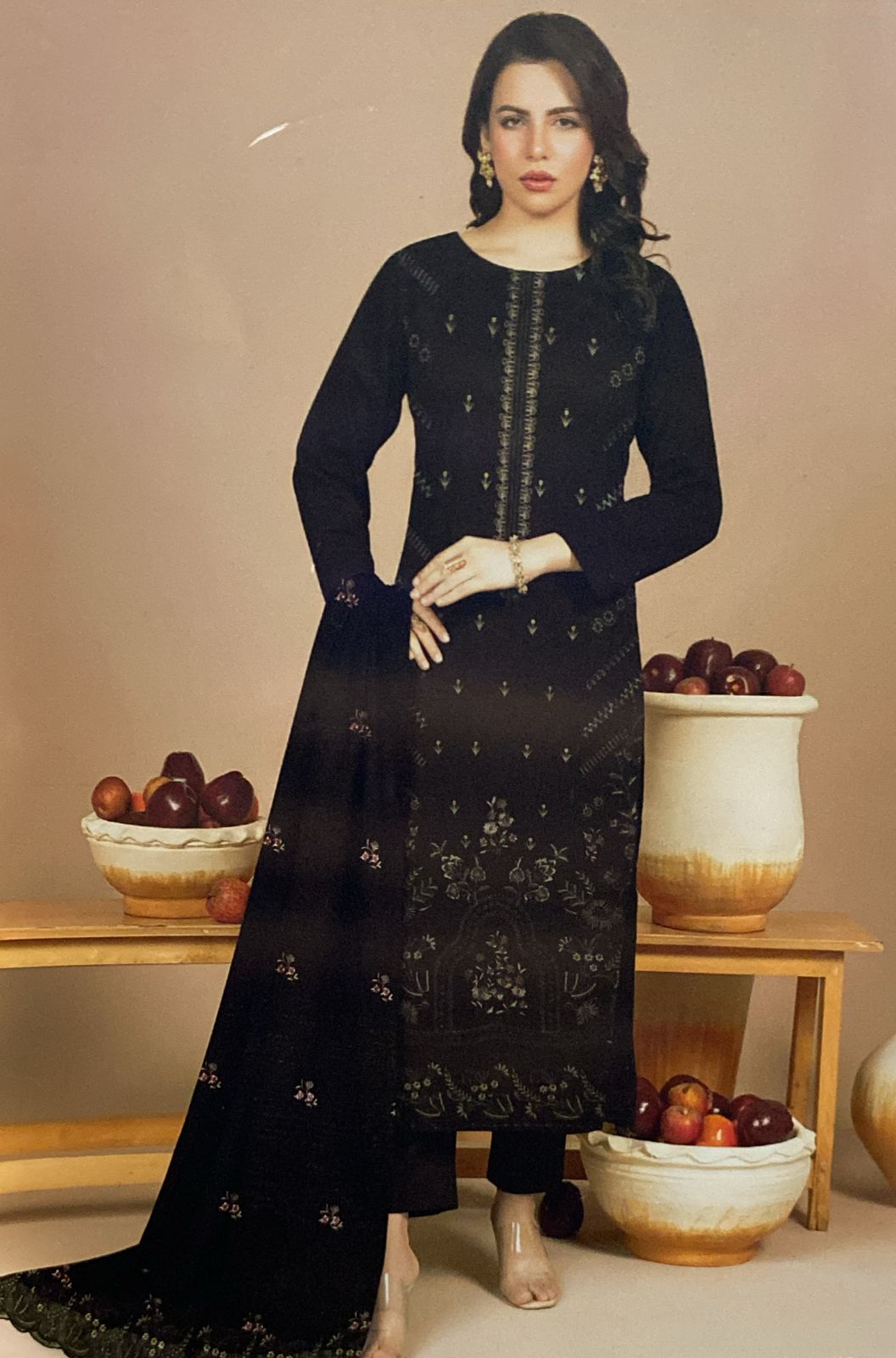 Doria dhanak embroidered ladies suit by MAHAY