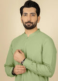 APPLE GREEN SHADE | WOOL UNSTITCHED MEN SUIT