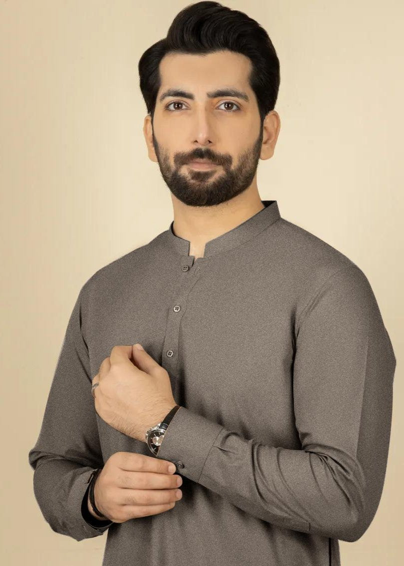 DARK BROWN SHADE | WOOL UNSTITCHED MEN SUIT